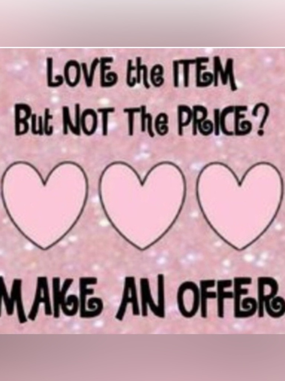 Offers are welcome 🤗